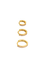 Oorbellen Set of Circles Zilver Koper