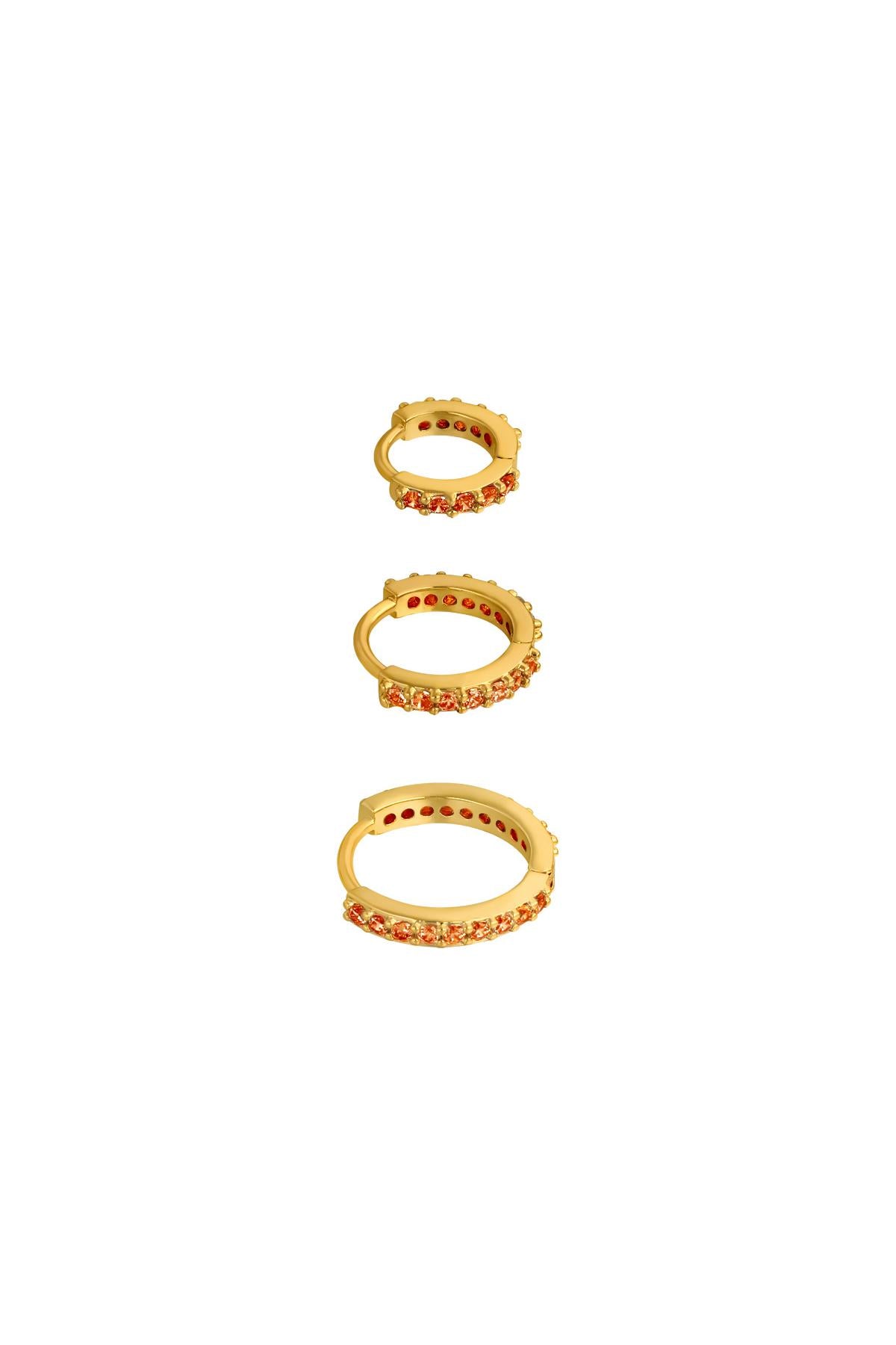 Oorbellen Set of Circles Zilver Koper