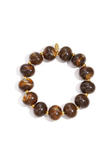 Elastic beaded bracelet with large beads