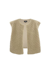 Woven Polyester Fiber Women's Vest Casual Solid Color Fall/Winter