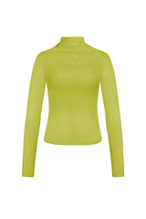 Polyester Vrouwen Lange Mouw Top Ribbel Hoge Kraag