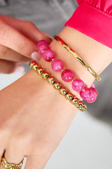 Armbandenset met ronde kralen