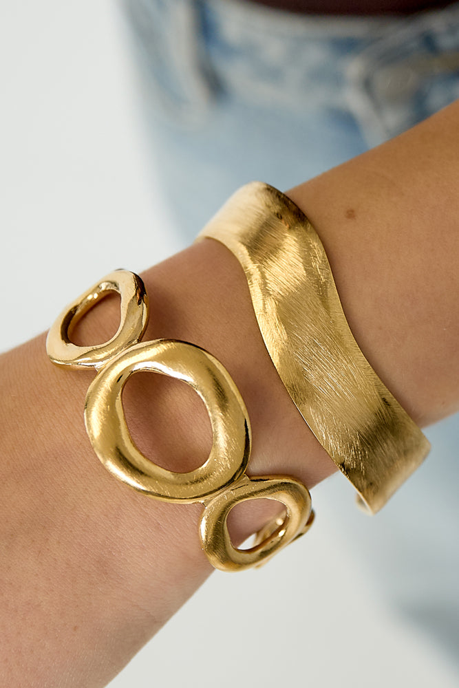 Roestvrijstalen manchetarmbanden onregelmatige vorm Casual Dagelijks Eenvoudig Serie Dames sieraden