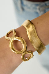 Roestvrijstalen manchetarmbanden onregelmatige vorm Casual Dagelijks Eenvoudig Serie Dames sieraden