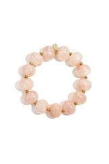 Elastic beaded bracelet with large beads