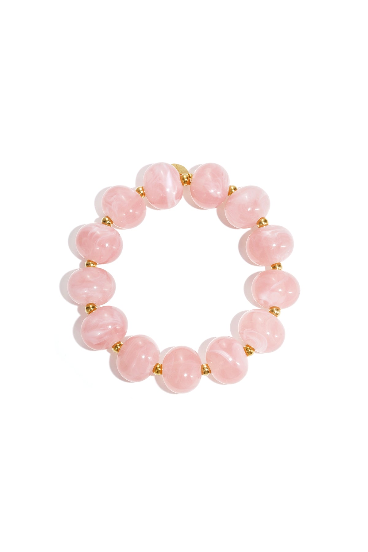 Elastic beaded bracelet with large beads