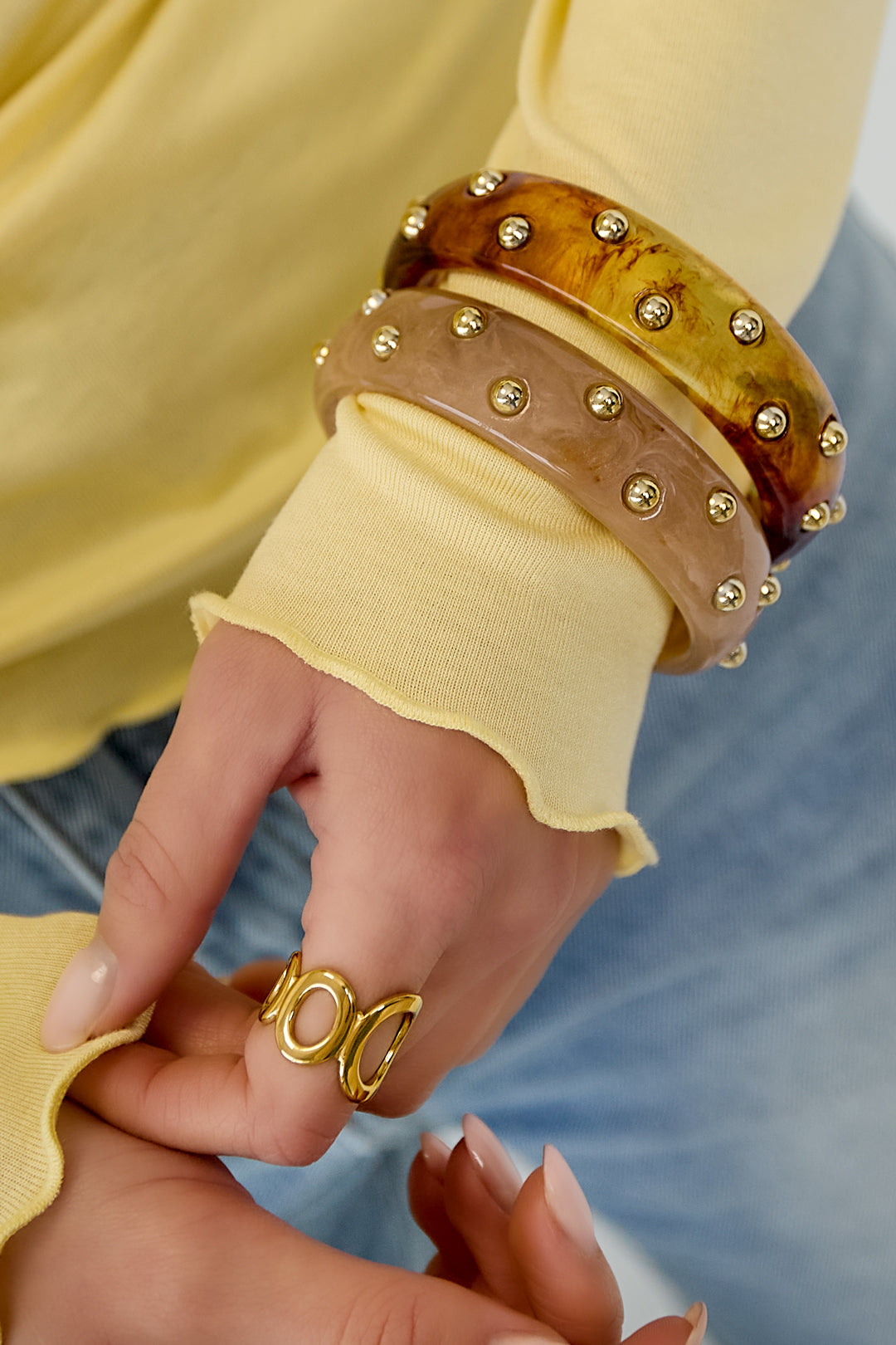 Bracelets with dotted detail