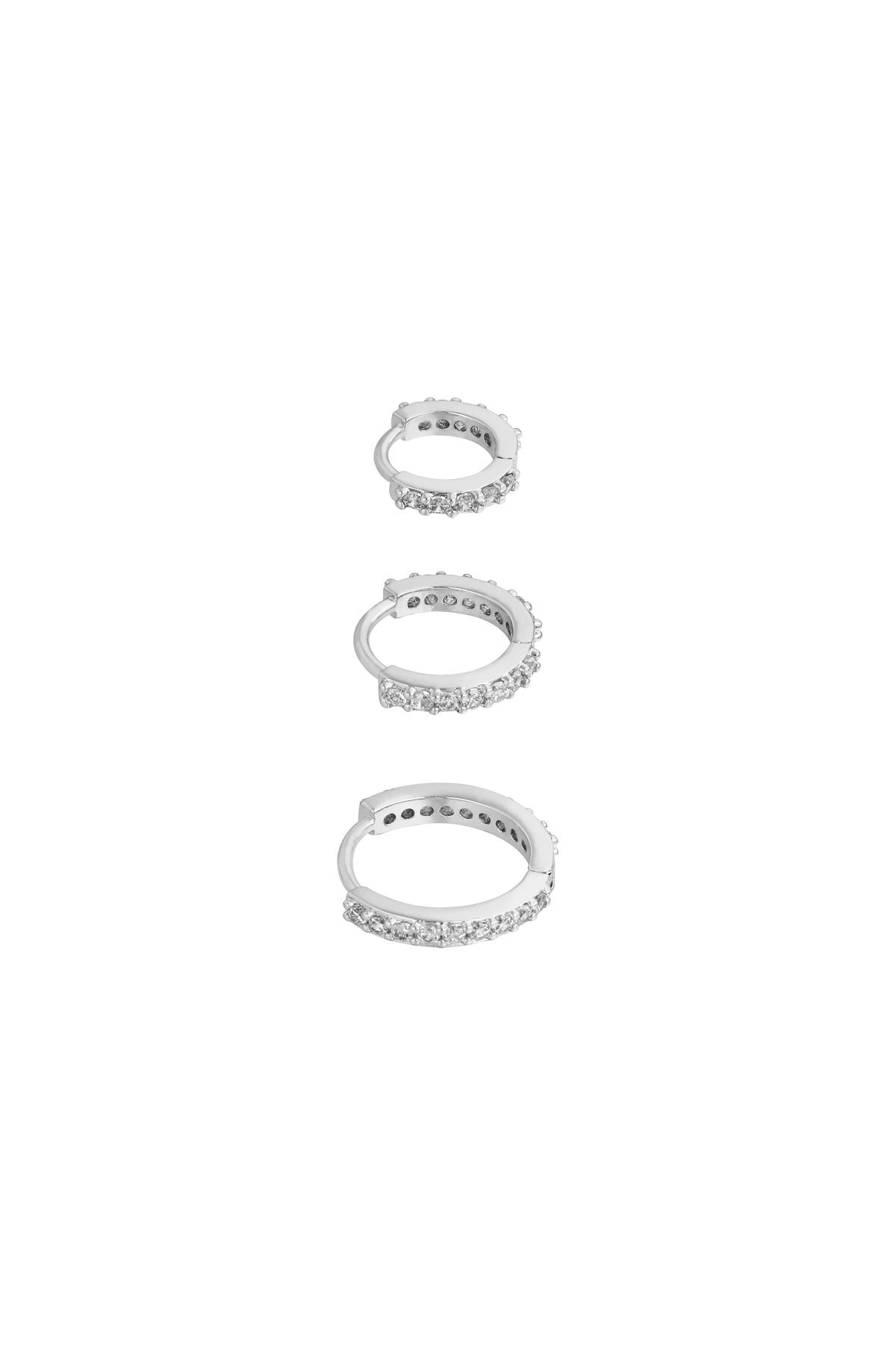 Oorbellen Set of Circles Zilver Koper