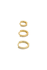 Oorbellen Set of Circles Zilver Koper
