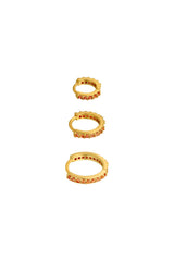 Oorbellen Set of Circles Zilver Koper