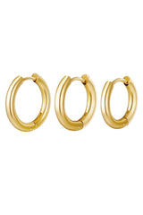 Creolen set 3 hoop oorbellen