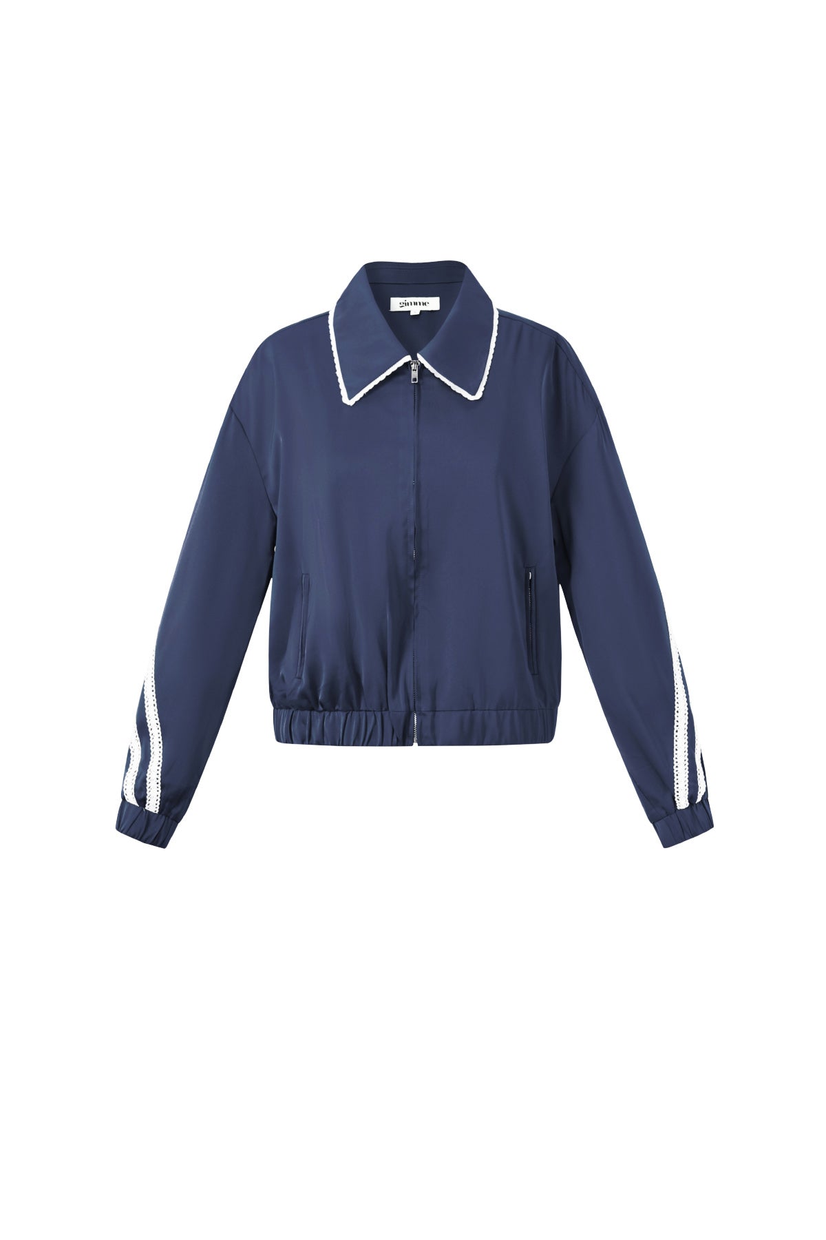 Geweven Polyestervezel Vrouwen Jas Sportief Kleurcontrast 2-delige Set