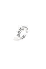 Ring met bloemen en steentjes